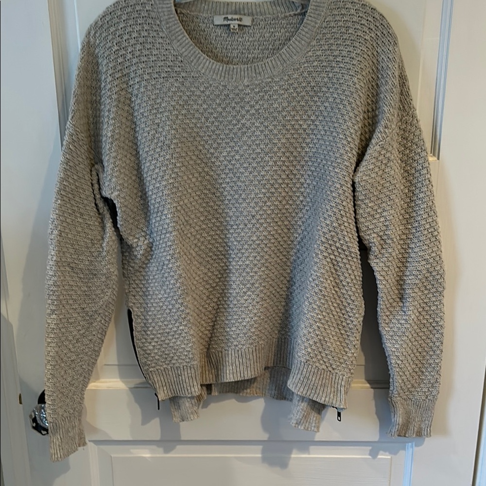Madewell Textured Knit Sweater - heathered grey